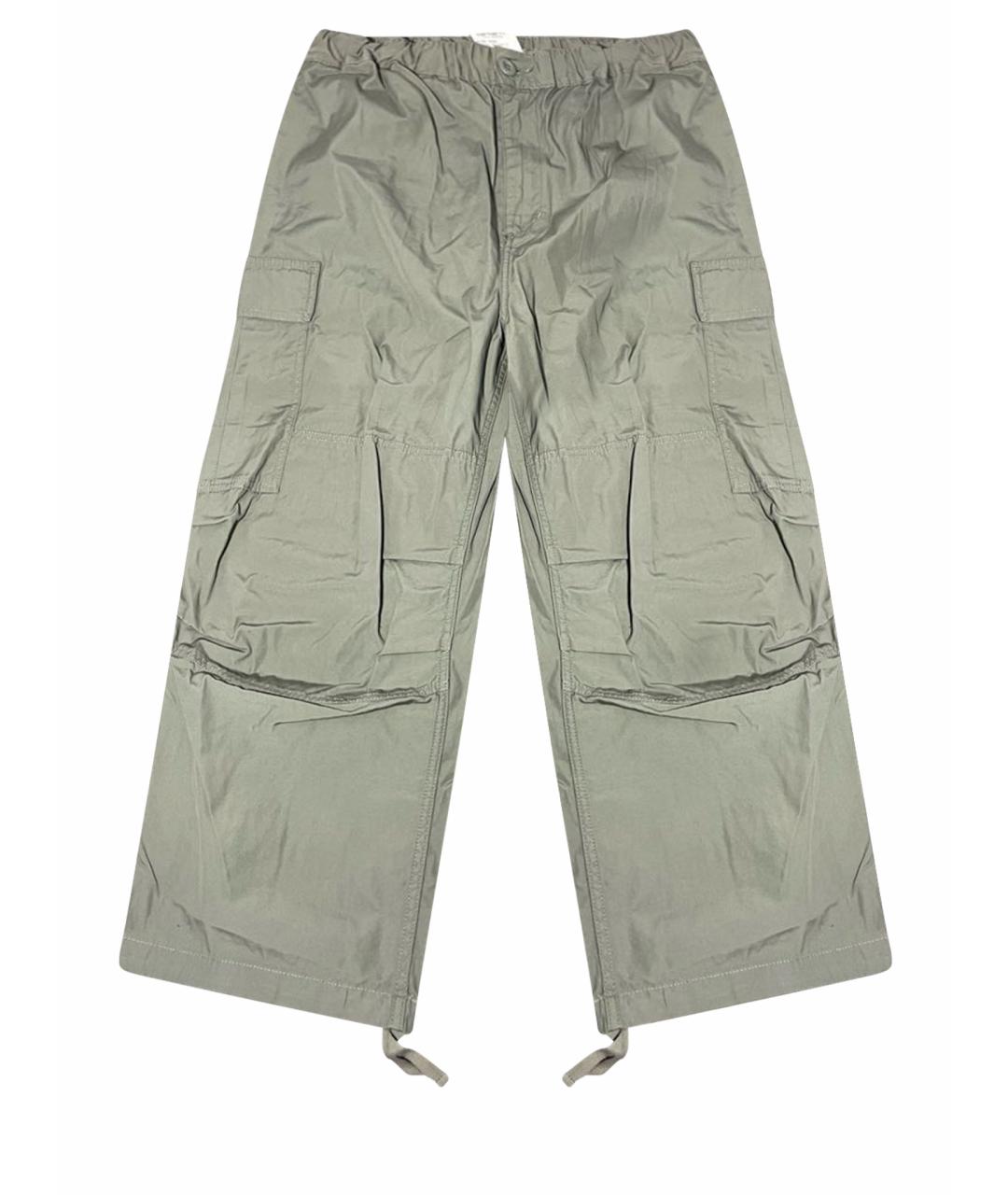 CARHARTT WIP Зеленые хлопко-эластановые повседневные брюки, фото 1