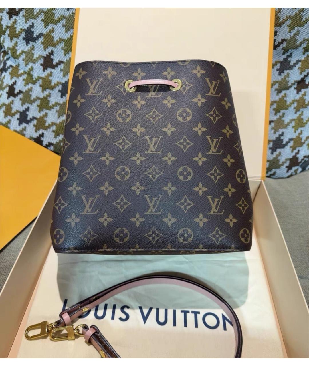 LOUIS VUITTON Коричневая канва сумка через плечо, фото 3