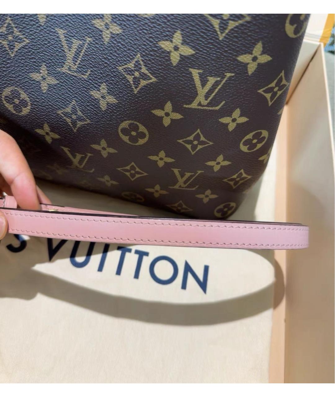 LOUIS VUITTON Коричневая канва сумка через плечо, фото 5