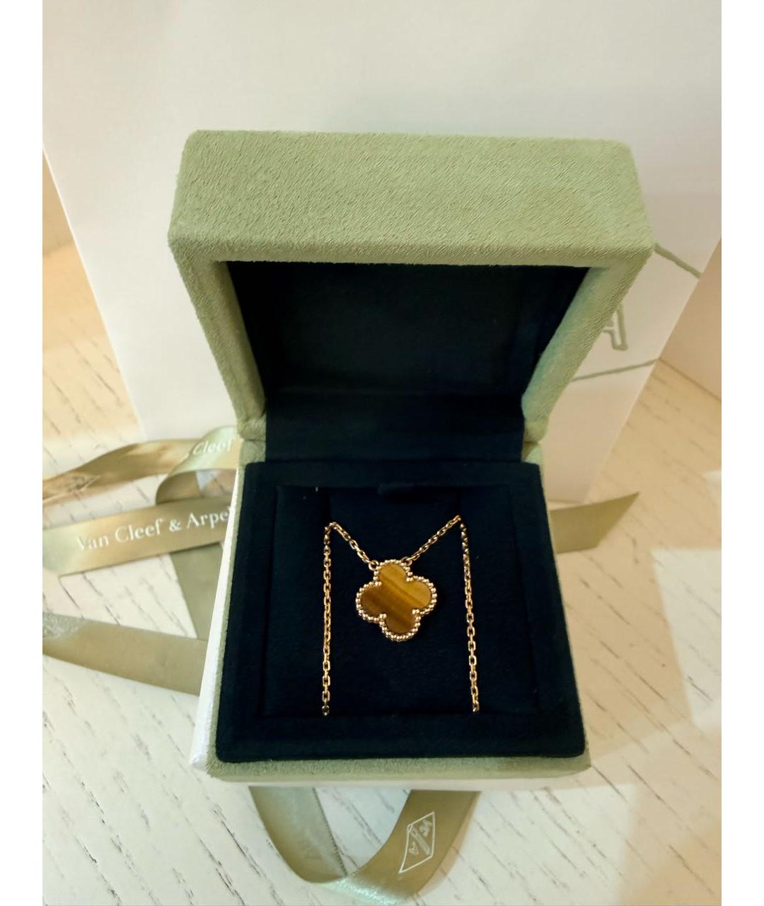 VAN CLEEF & ARPELS Коричневая подвеска из желтого золота, фото 2