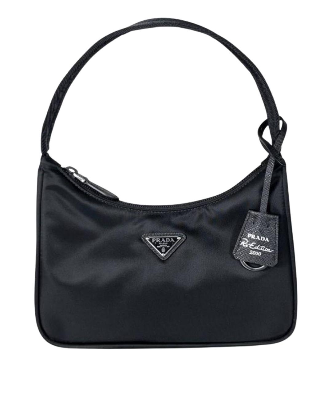 PRADA Черная нейлоновая сумка с короткими ручками, фото 1