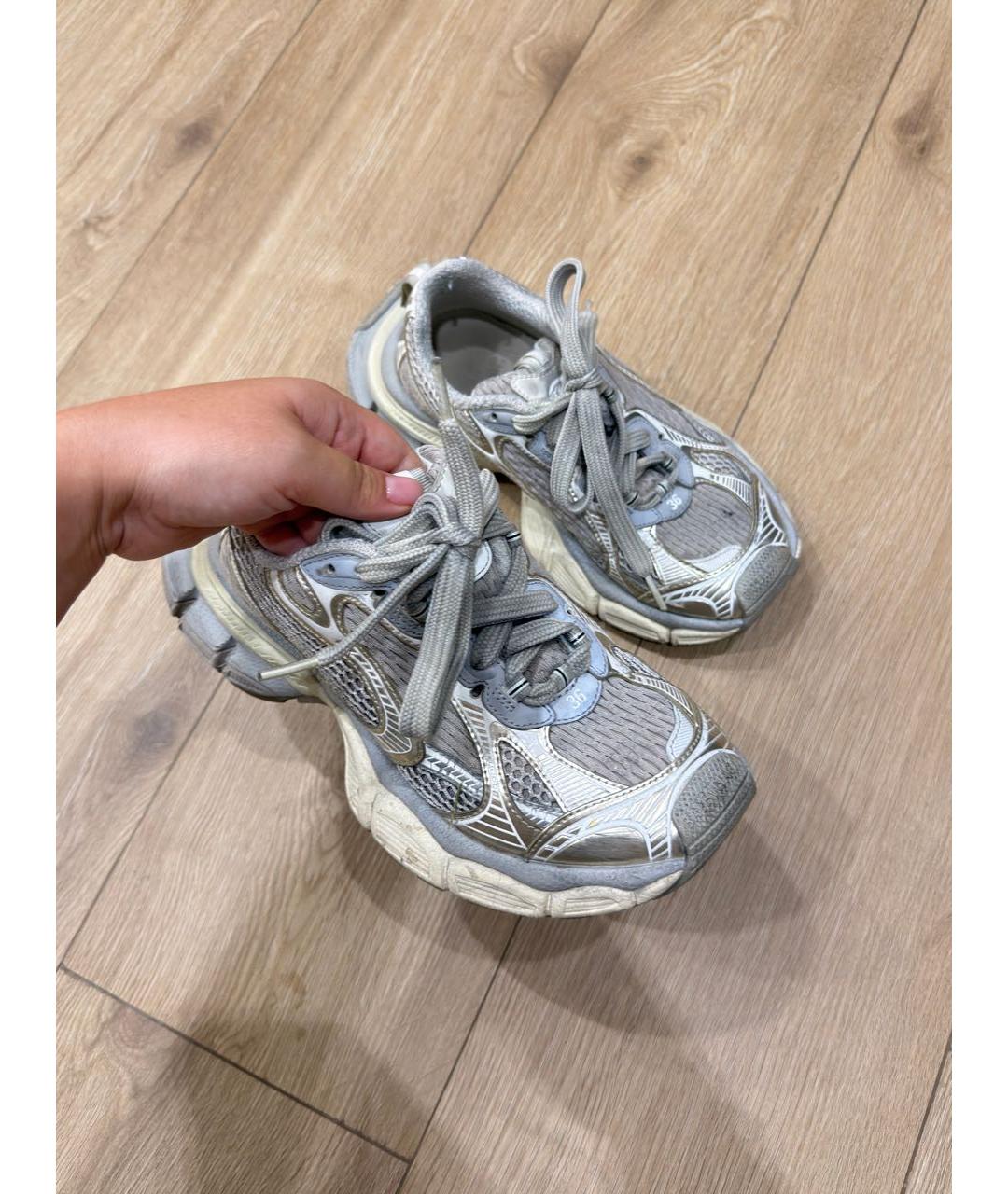 BALENCIAGA Серые текстильные кроссовки, фото 8