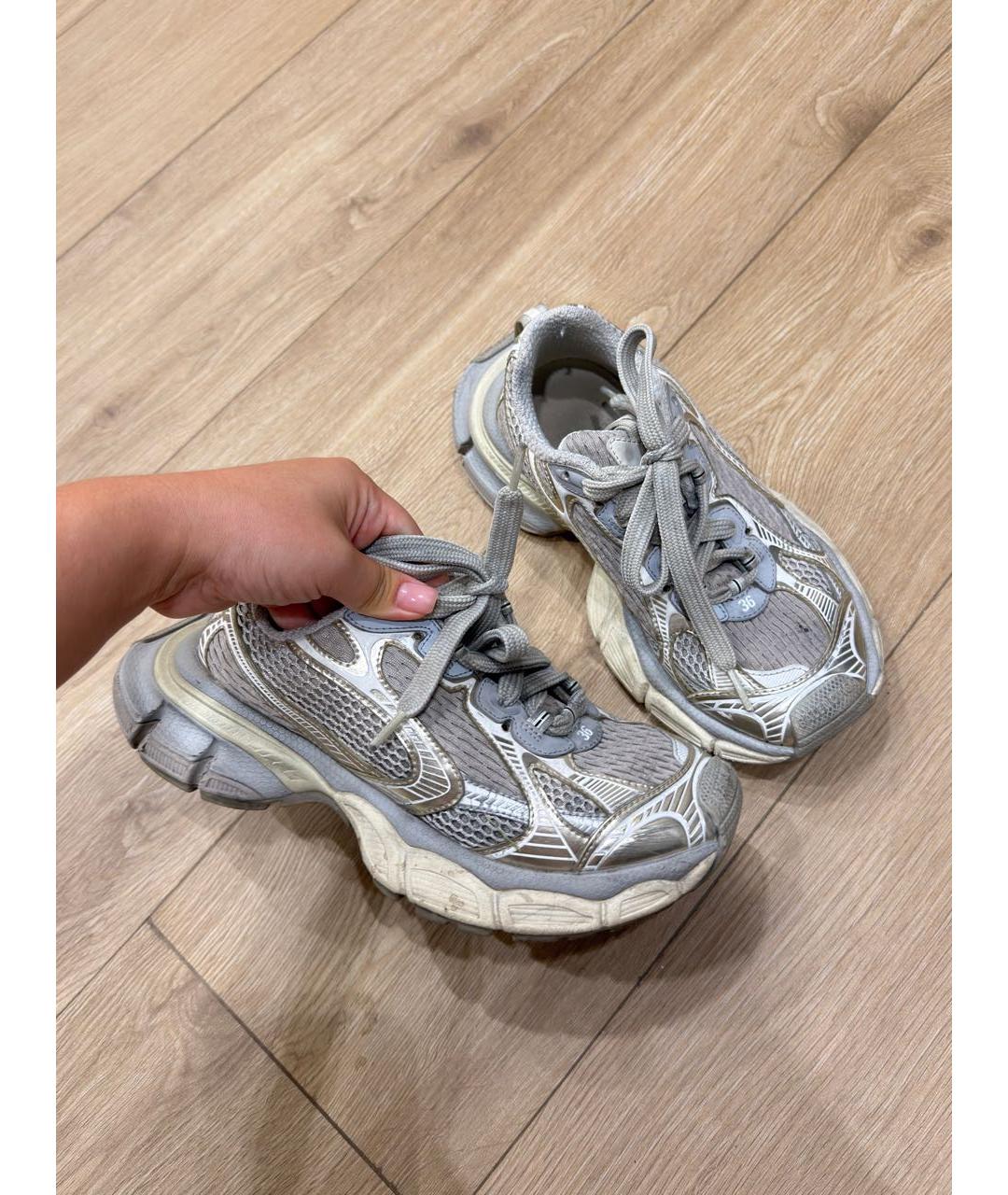 BALENCIAGA Серые текстильные кроссовки, фото 2