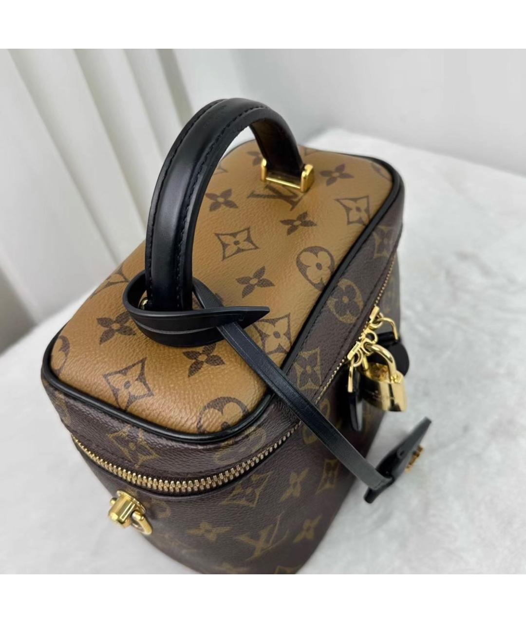 LOUIS VUITTON Коричневая канва сумка через плечо, фото 5