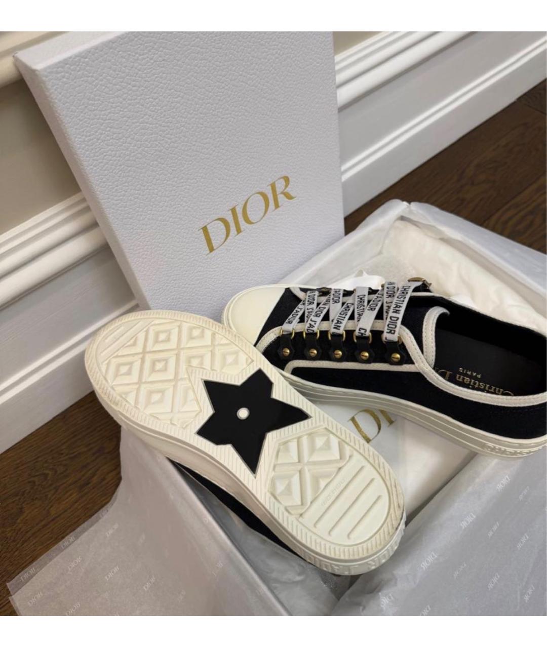 CHRISTIAN DIOR Черные текстильные кроссовки, фото 3