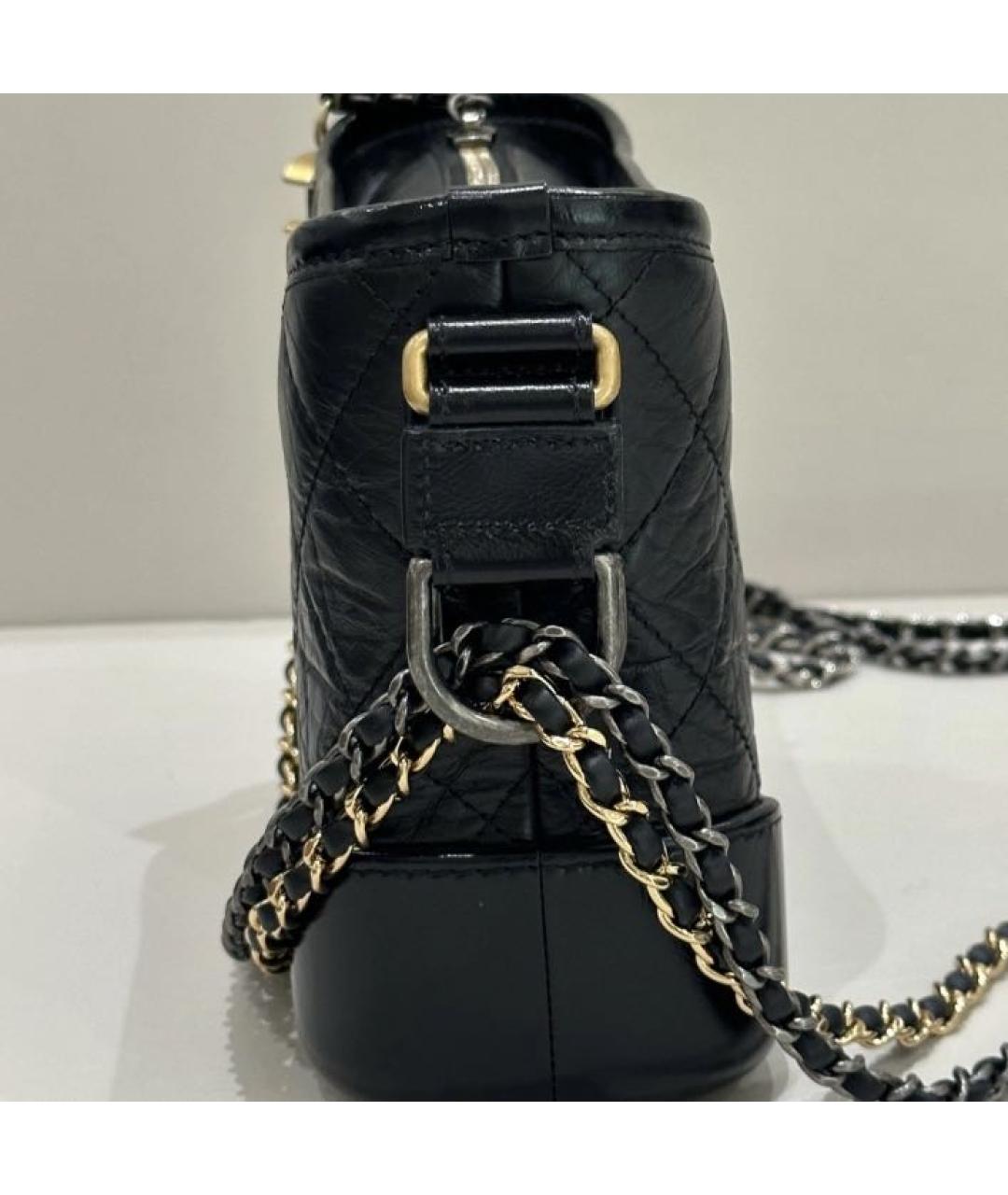 CHANEL Черная кожаная сумка через плечо, фото 4