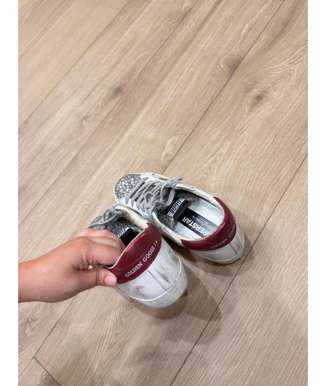 GOLDEN GOOSE Белые кожаные кеды, фото 6