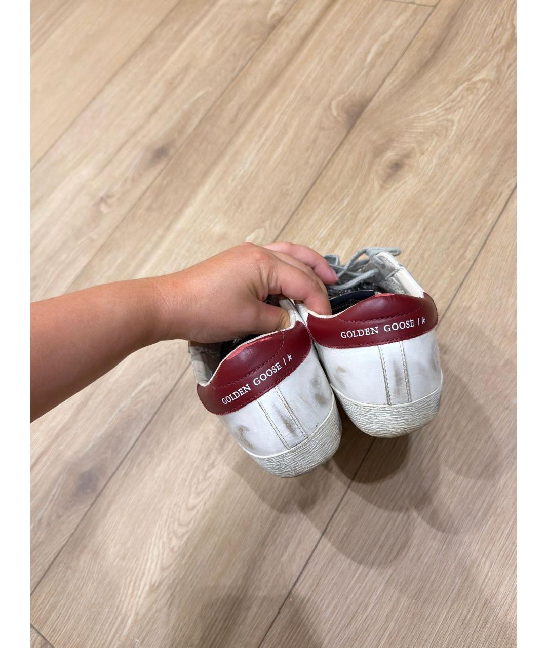 GOLDEN GOOSE Белые кожаные кеды, фото 5
