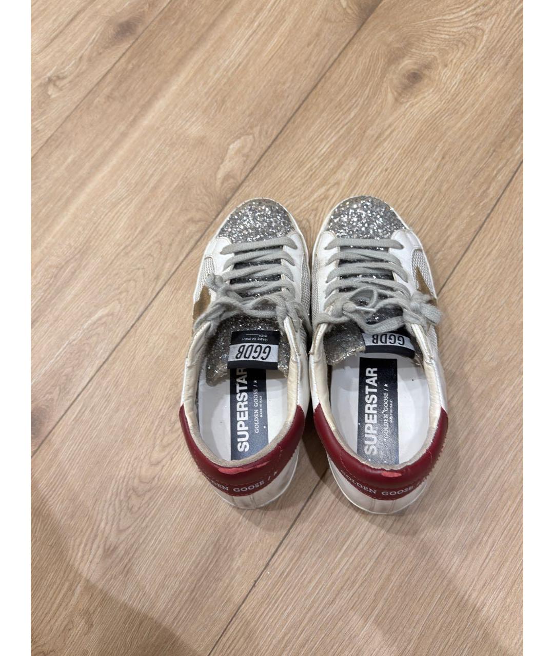 GOLDEN GOOSE Белые кожаные кеды, фото 3