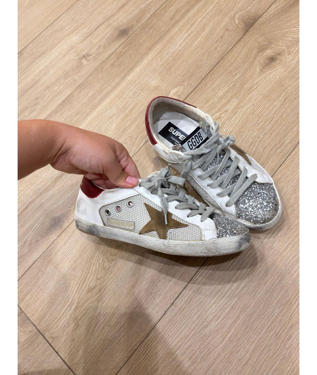 GOLDEN GOOSE Белые кожаные кеды, фото 7