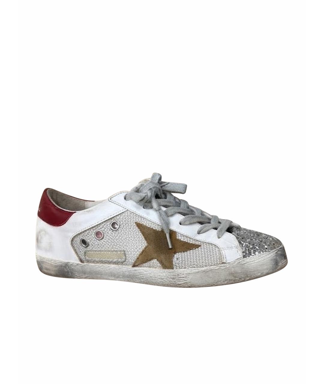 GOLDEN GOOSE Белые кожаные кеды, фото 1