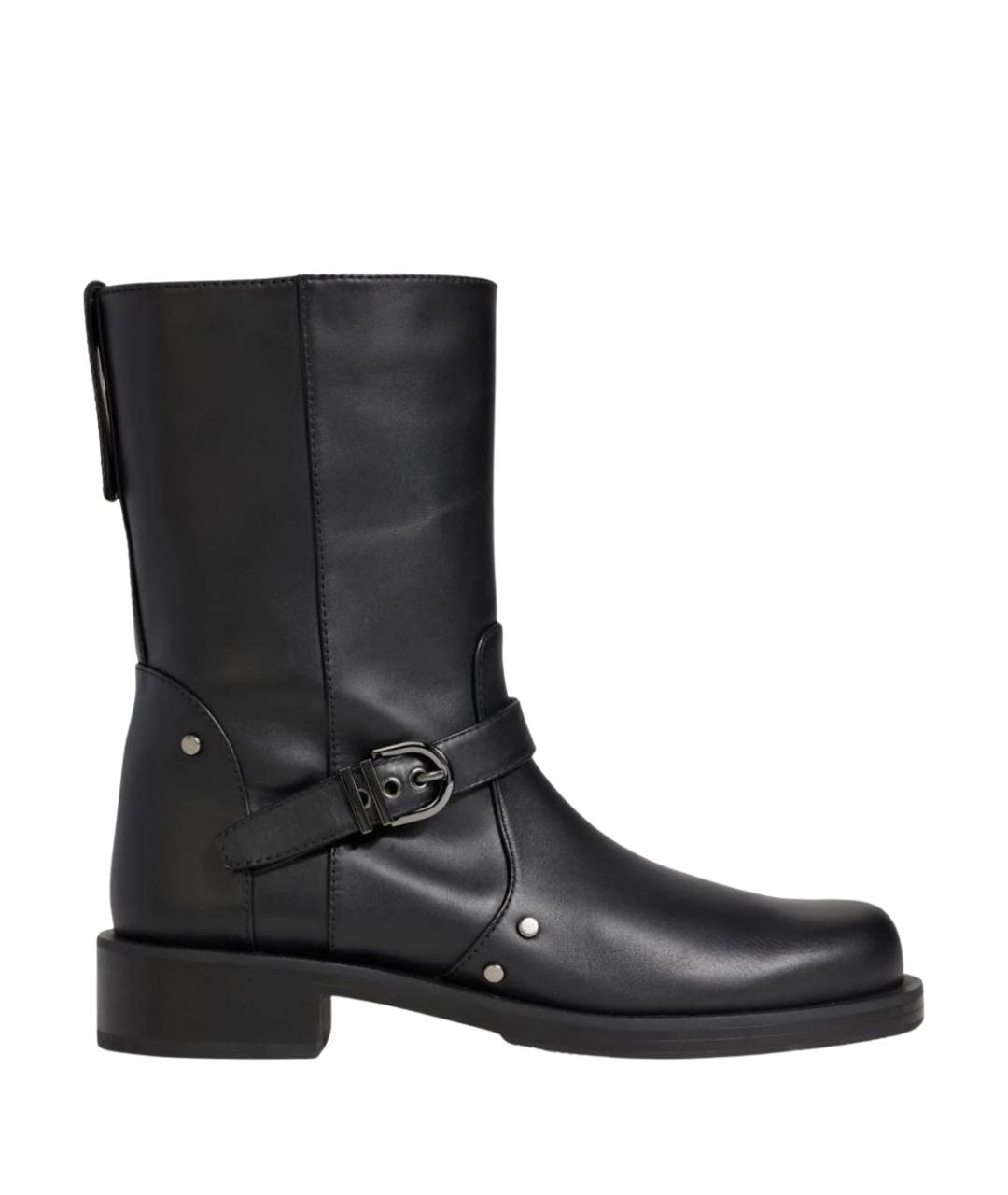 STUART WEITZMAN Черные кожаные полусапоги, фото 1
