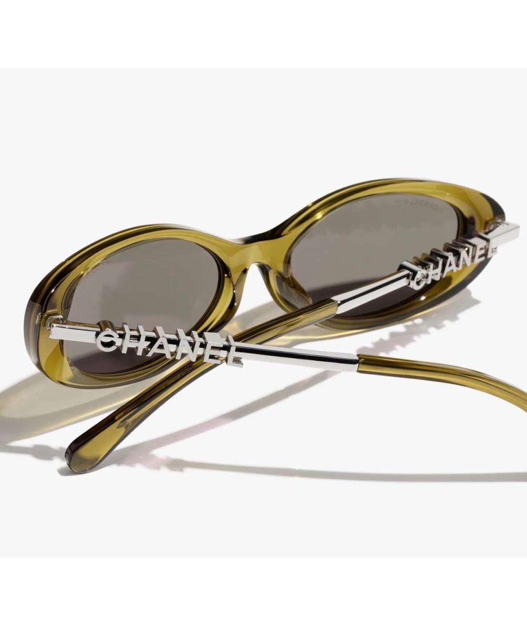 CHANEL Зеленые солнцезащитные очки, фото 2