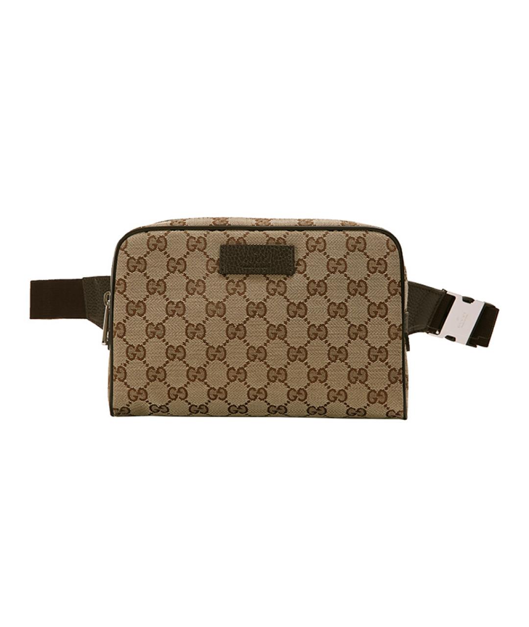 GUCCI Бежевая канва поясная сумка, фото 1