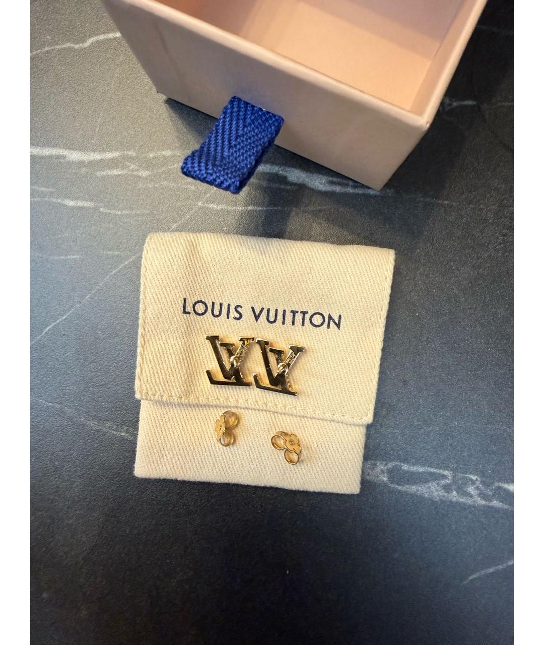 LOUIS VUITTON Золотые металлические серьги, фото 2