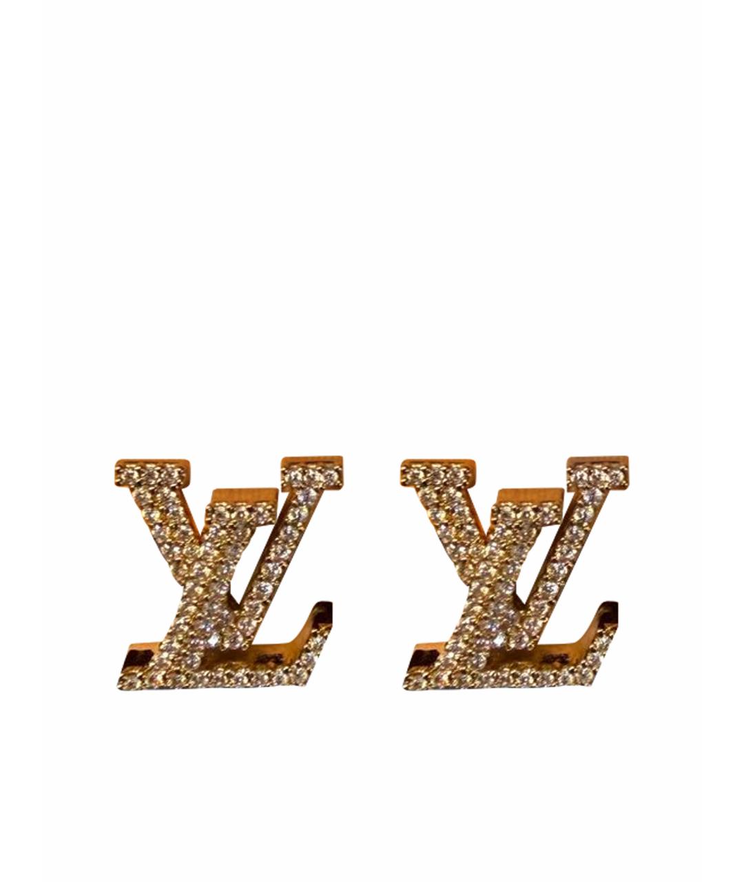 LOUIS VUITTON Золотые металлические серьги, фото 1