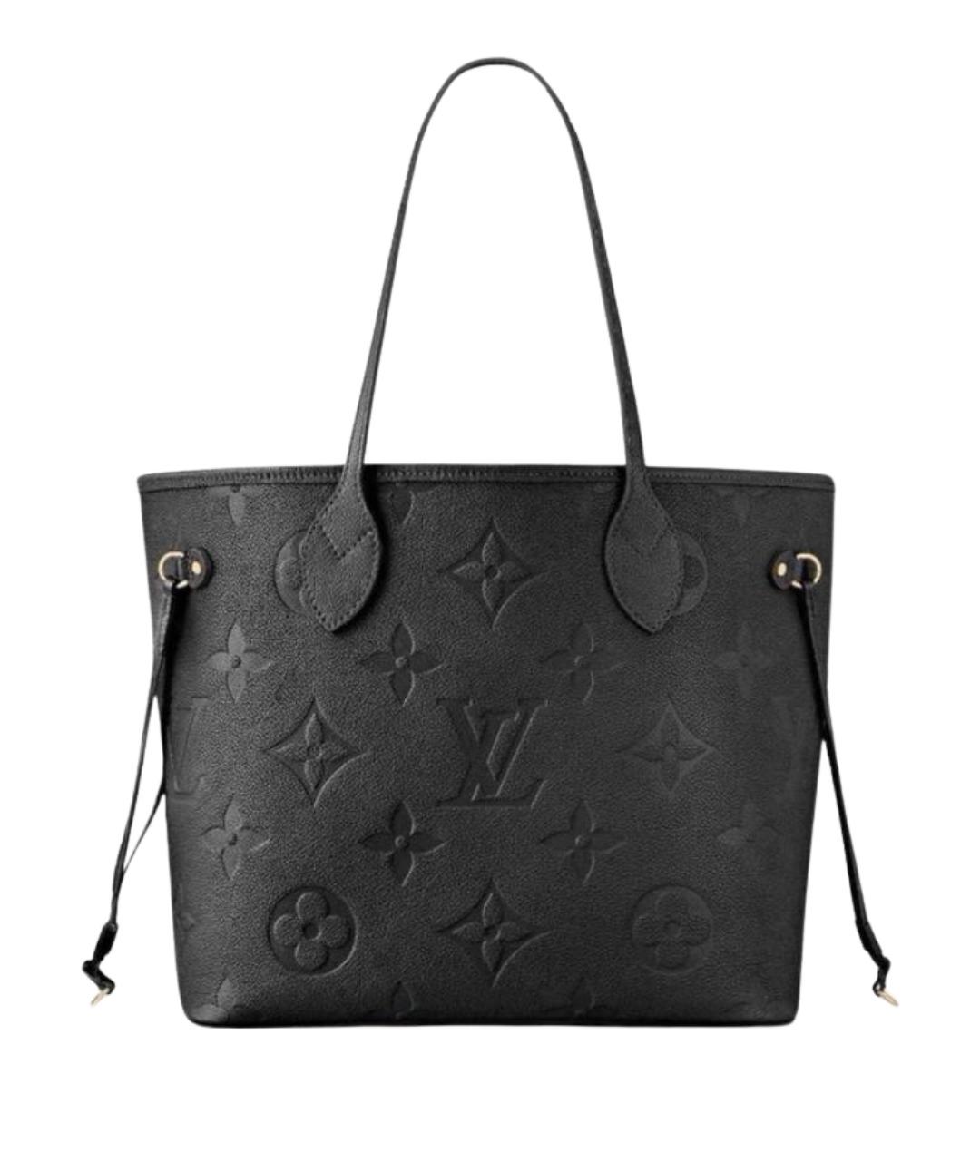 LOUIS VUITTON Черная кожаная сумка тоут, фото 1
