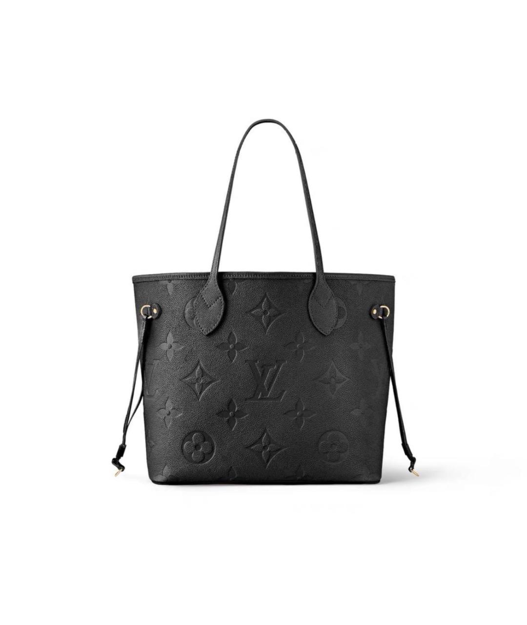 LOUIS VUITTON Черная кожаная сумка тоут, фото 7