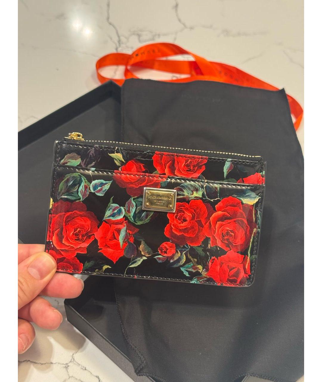 DOLCE&GABBANA Мульти кардхолдер из лакированной кожи, фото 5