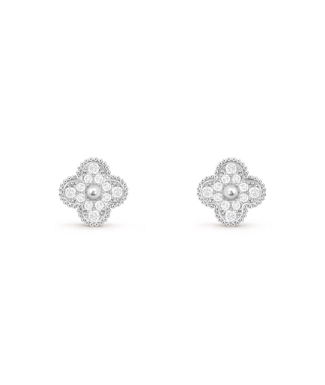 VAN CLEEF & ARPELS Серебряные серьги из белого золота, фото 1