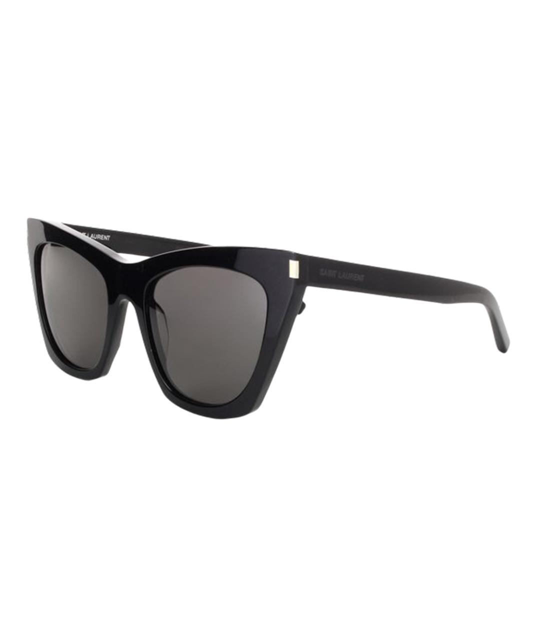 SAINT LAURENT Черные пластиковые солнцезащитные очки, фото 1