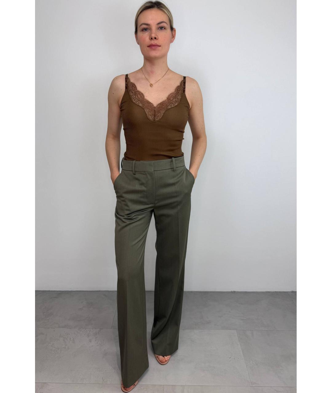 VICTORIA BECKHAM Зеленые брюки узкие, фото 2