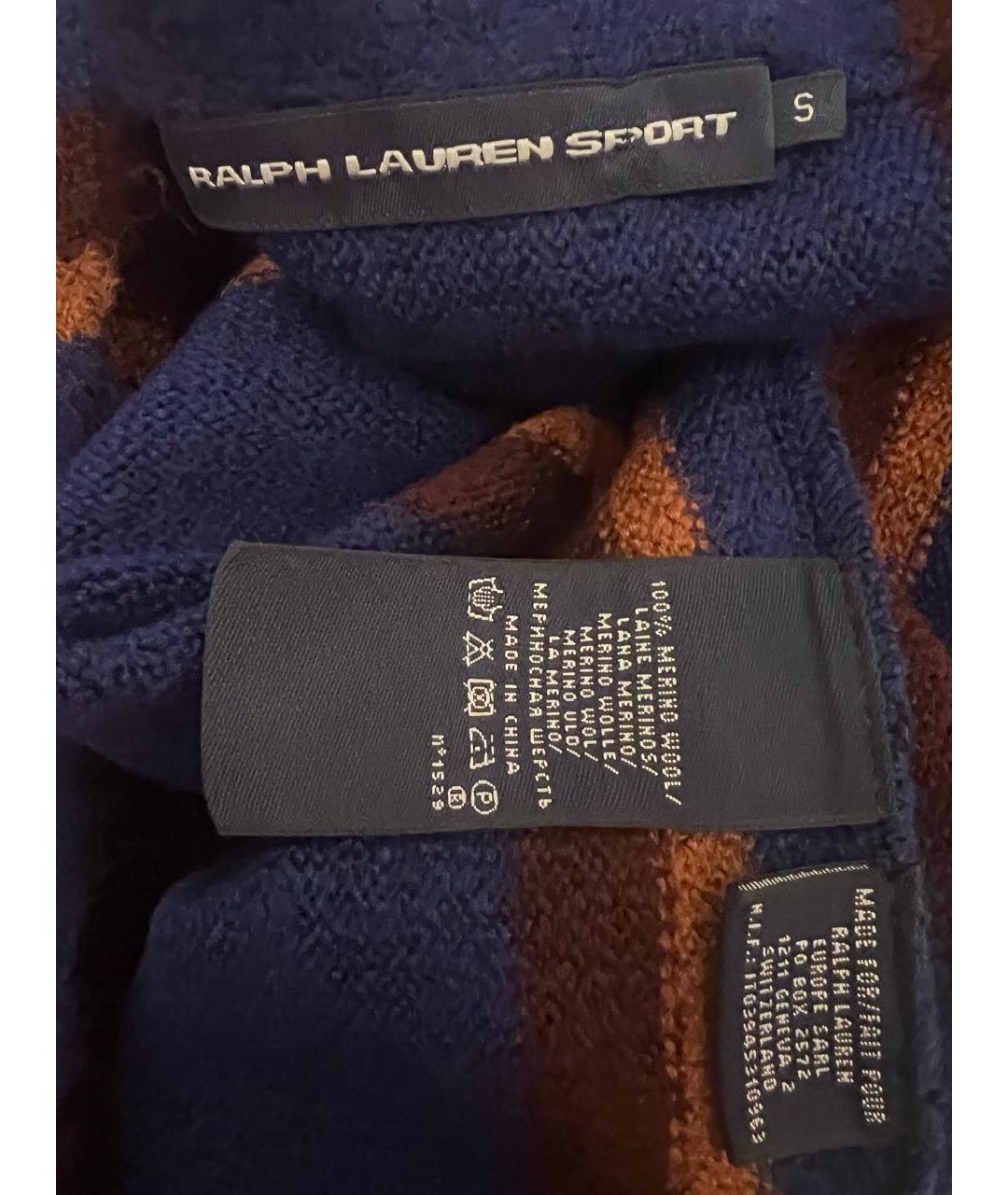 RALPH LAUREN Синий шерстяной джемпер / свитер, фото 3
