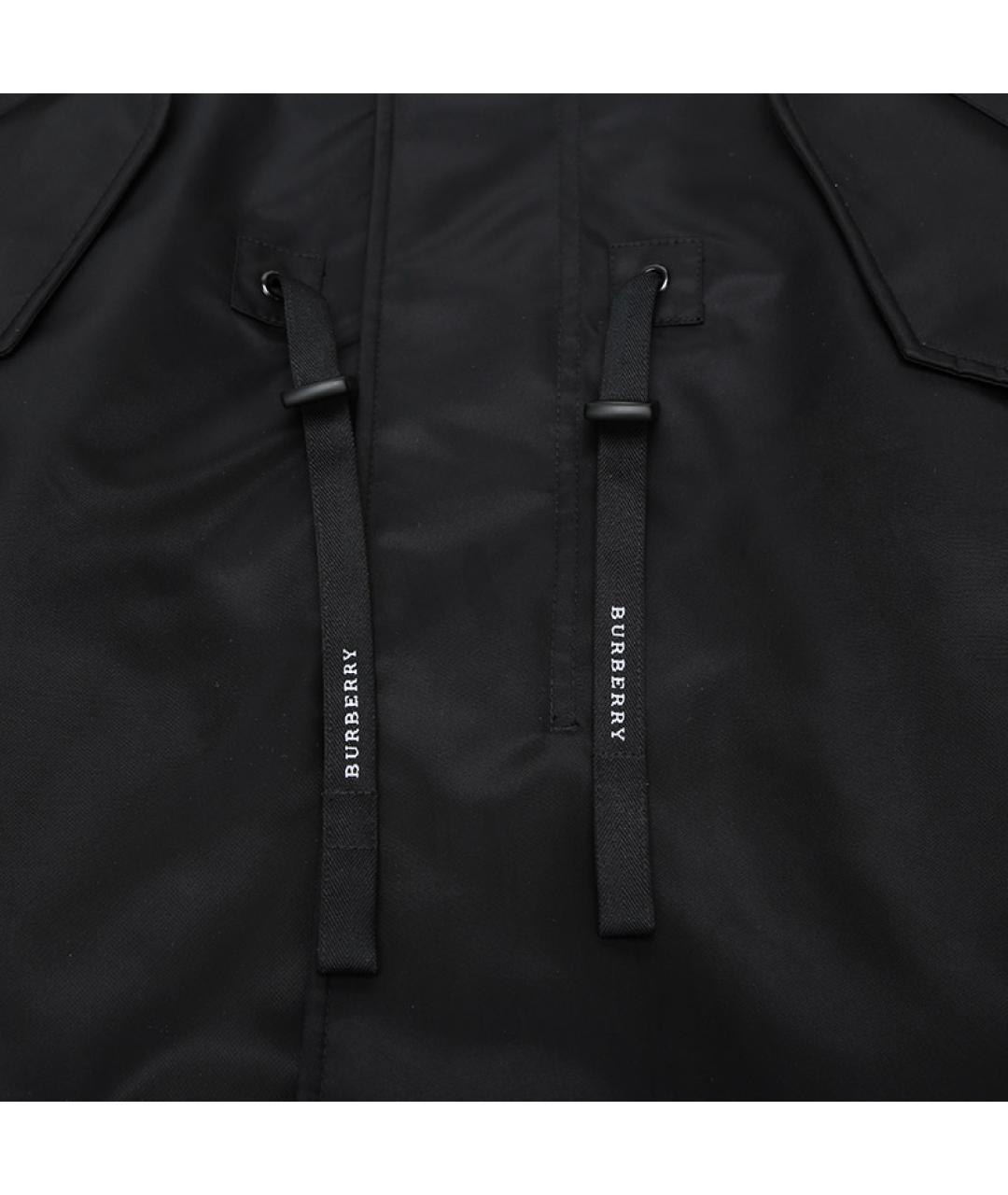 BURBERRY Черная нейлоновая парка, фото 3