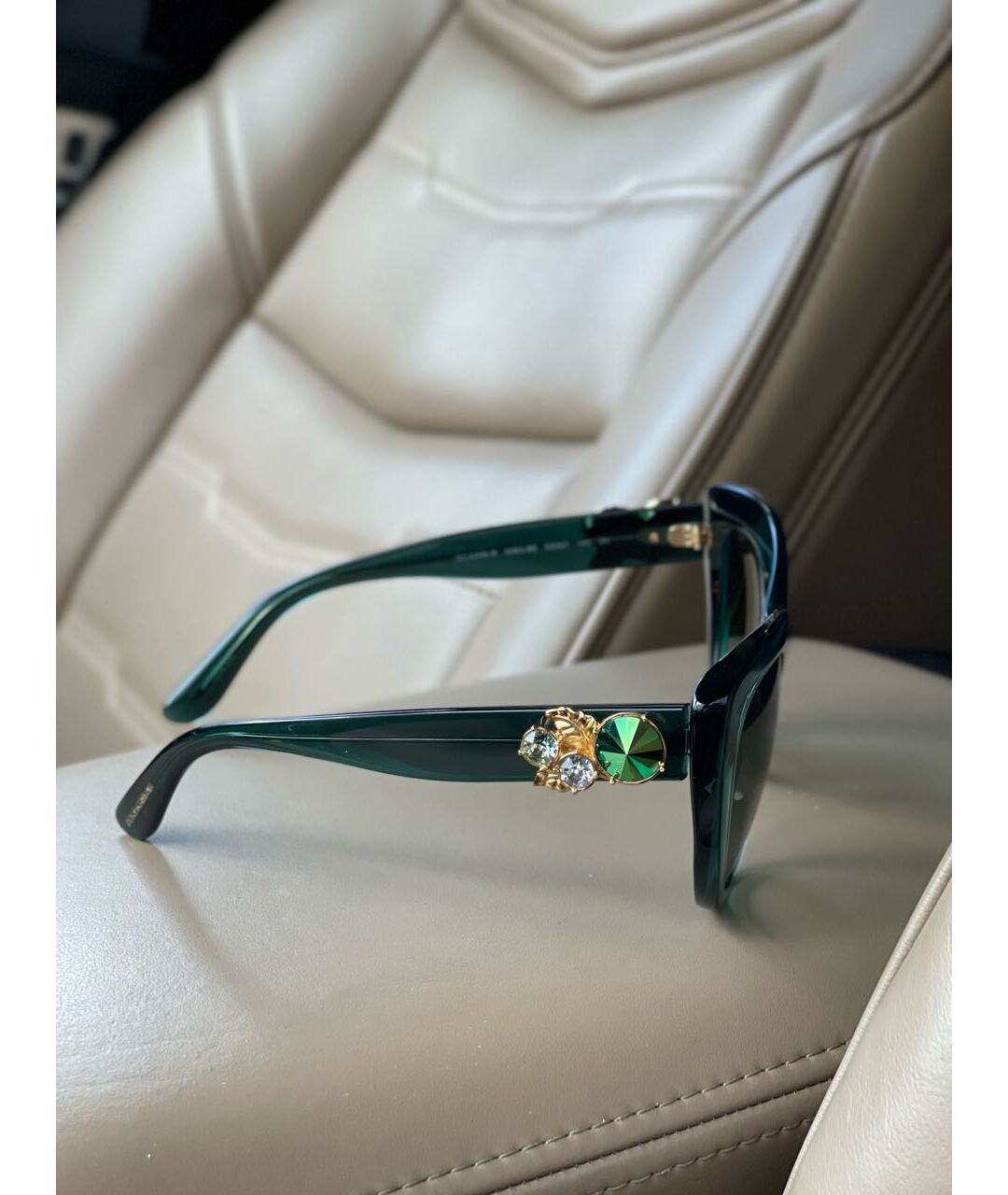 DOLCE&GABBANA Зеленые пластиковые солнцезащитные очки, фото 2
