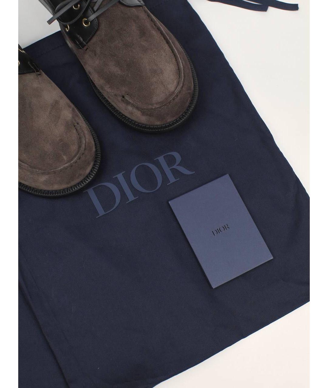 CHRISTIAN DIOR Коричневые замшевые туфли, фото 9