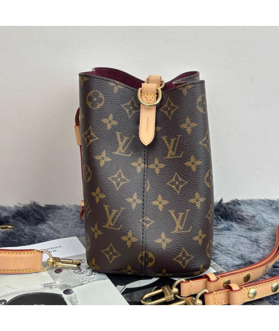 LOUIS VUITTON Коричневая канва сумка тоут, фото 5