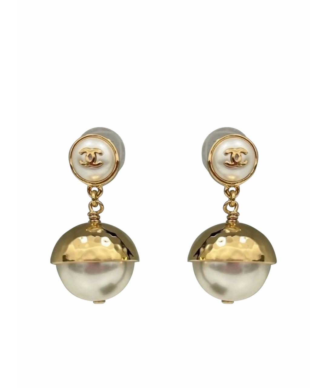 CHANEL Золотые серьги, фото 1