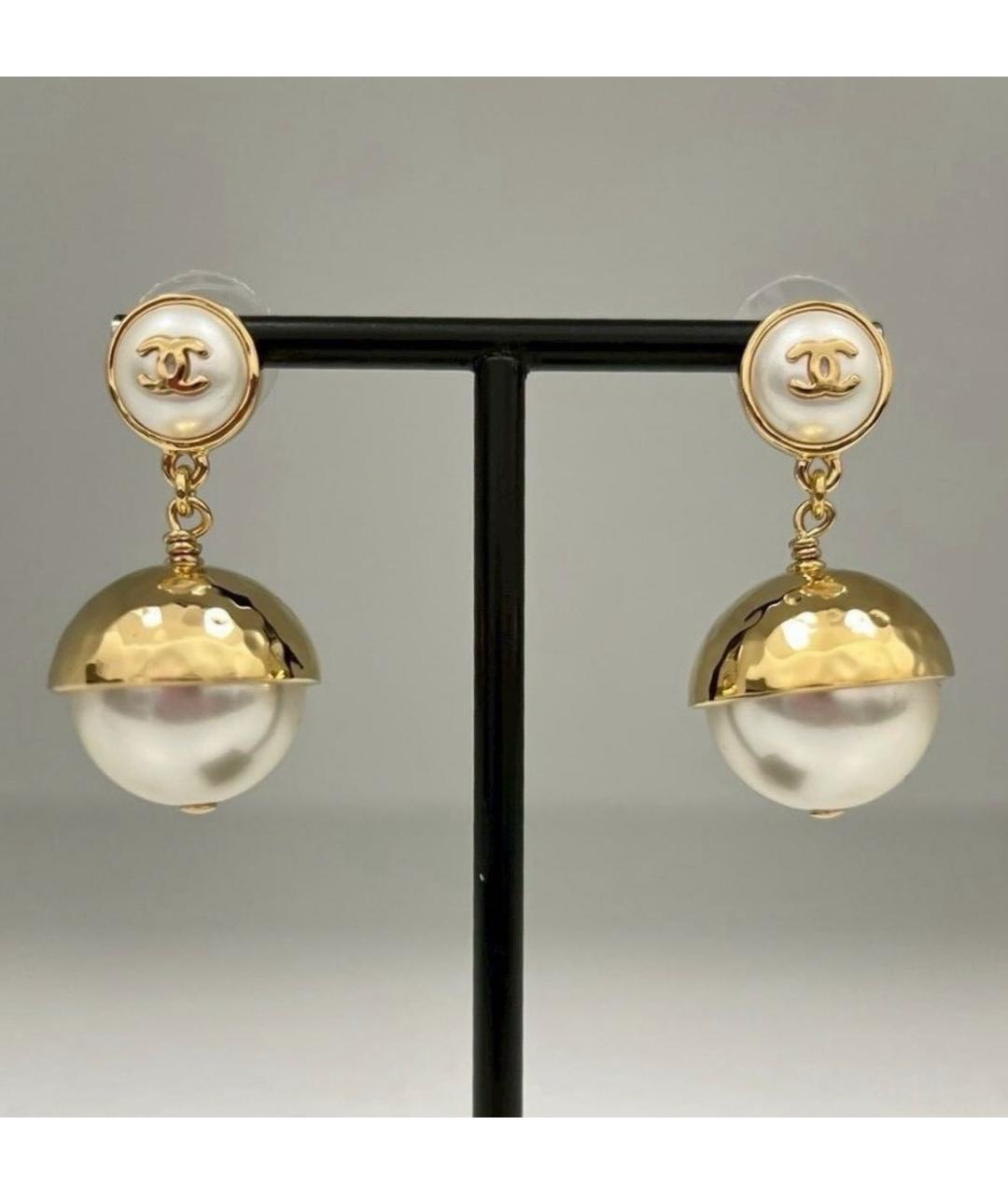 CHANEL Золотые серьги, фото 4