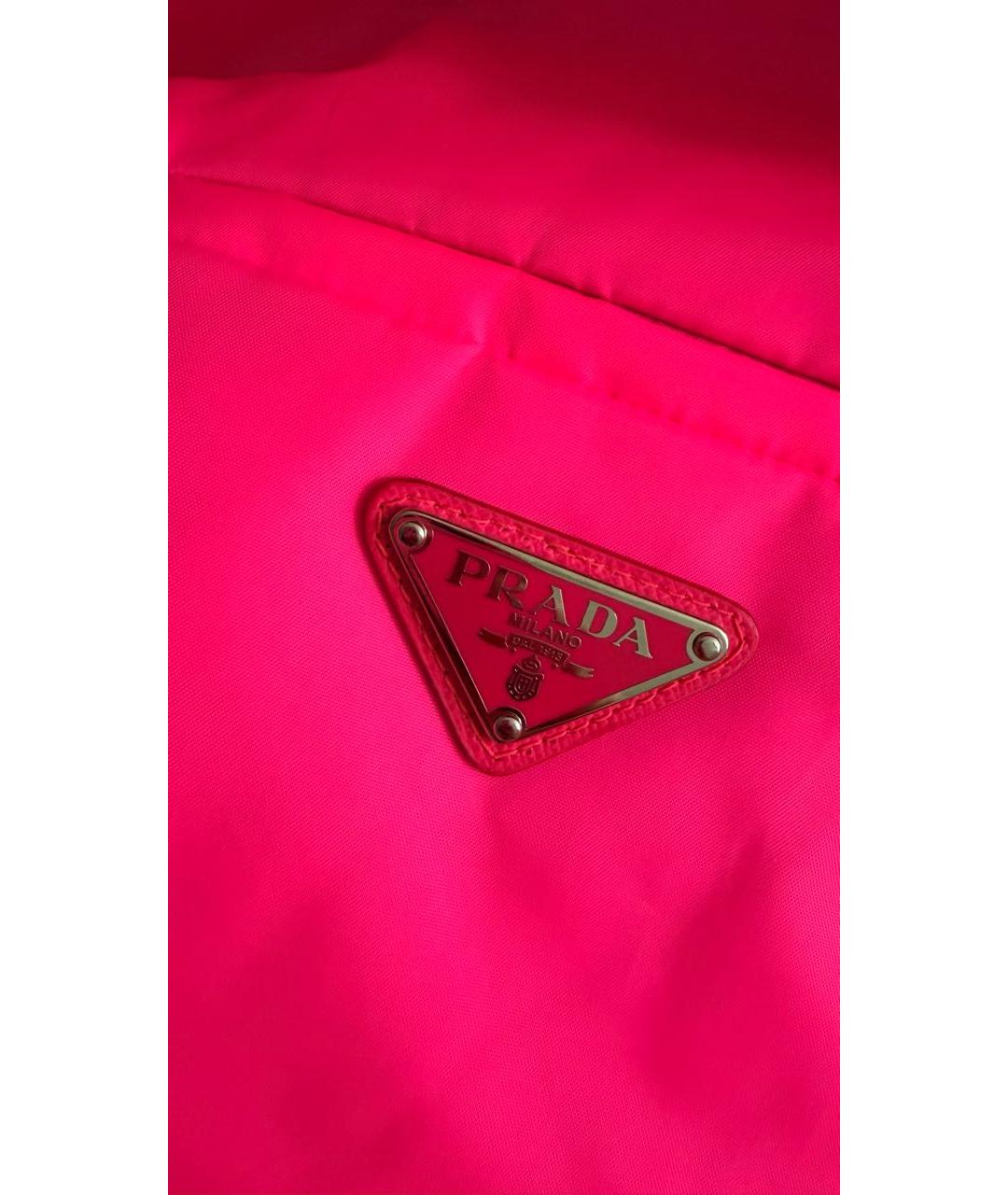 PRADA Розовая нейлоновая юбка миди, фото 3