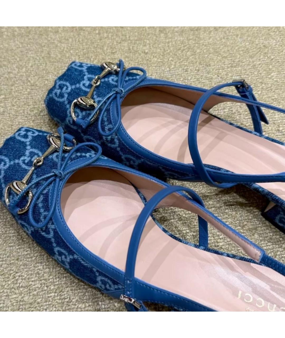 GUCCI Голубые туфли, фото 5