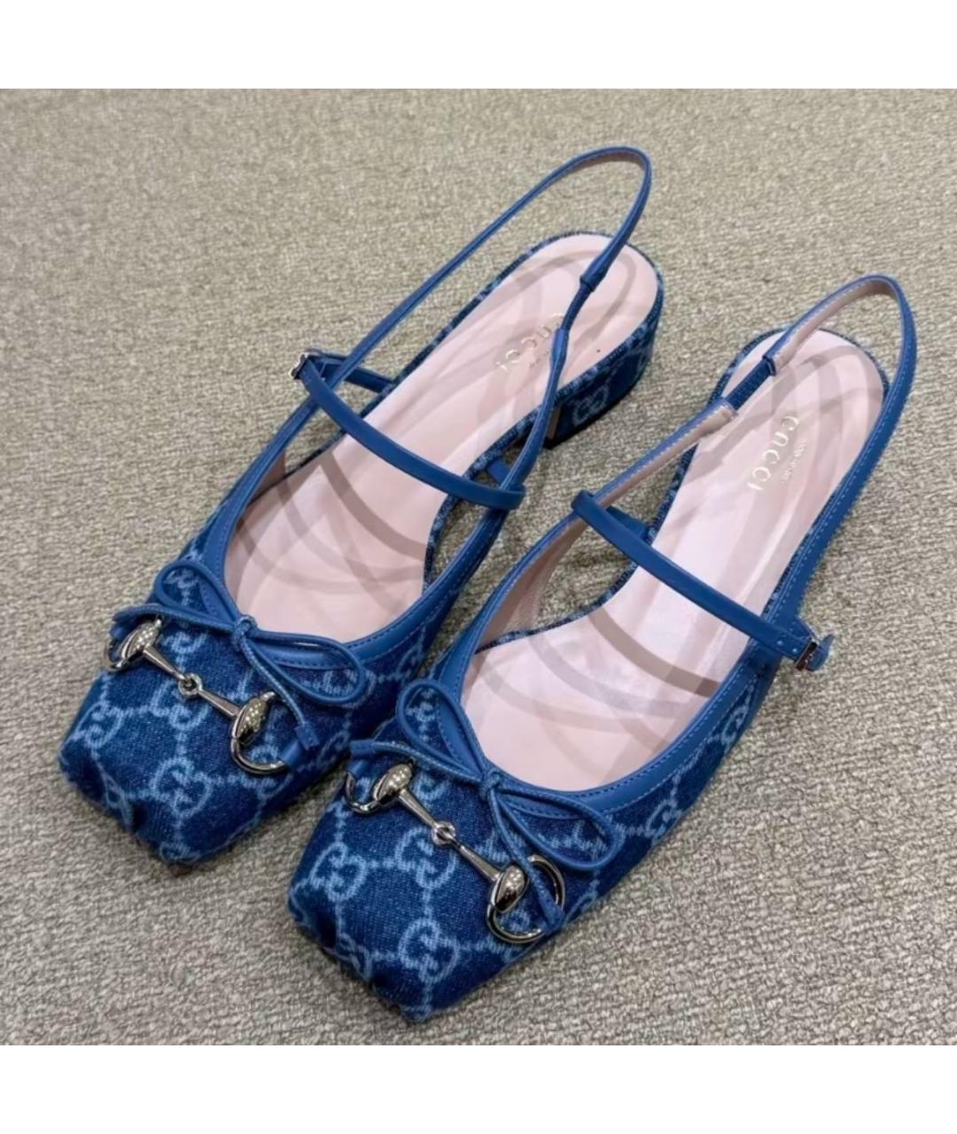 GUCCI Голубые туфли, фото 3