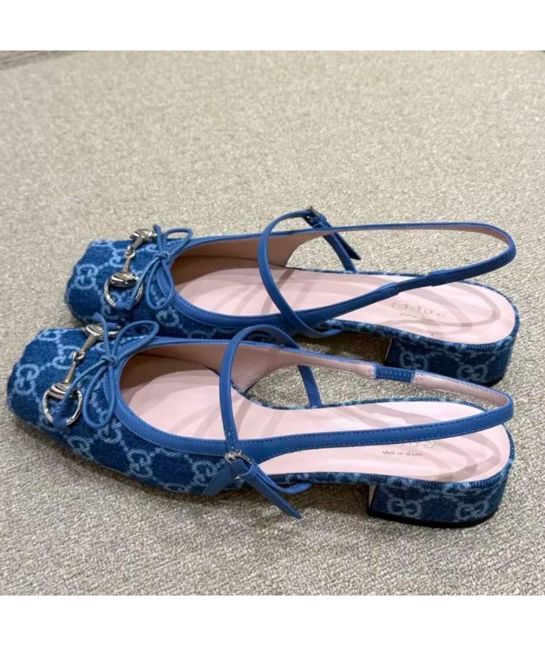 GUCCI Голубые туфли, фото 4
