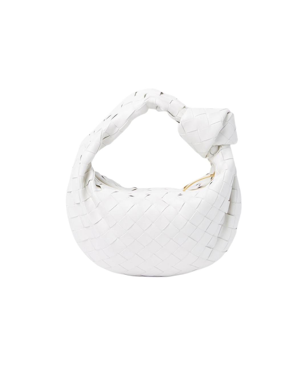 BOTTEGA VENETA Белая кожаная сумка через плечо, фото 3