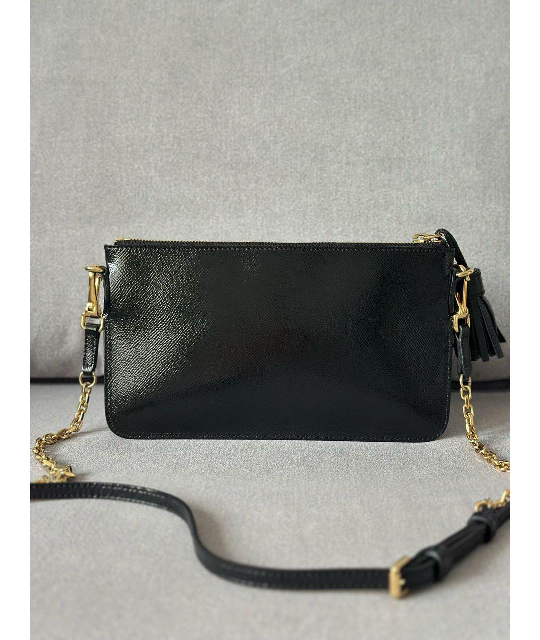 BURBERRY Черная кожаная сумка через плечо, фото 4
