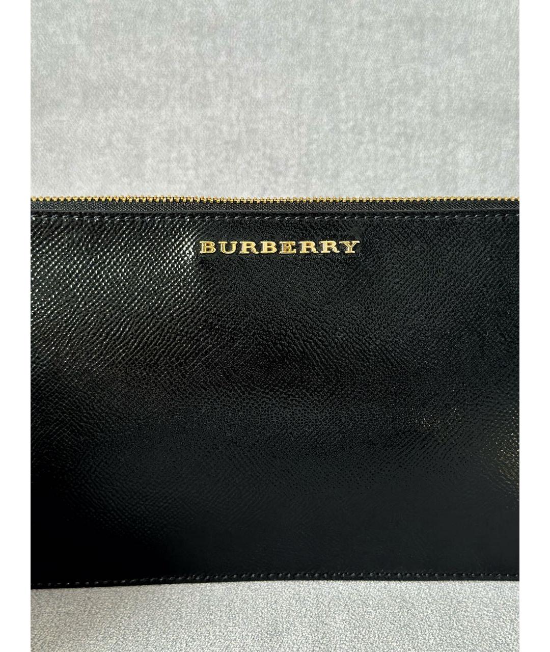 BURBERRY Черная кожаная сумка через плечо, фото 6
