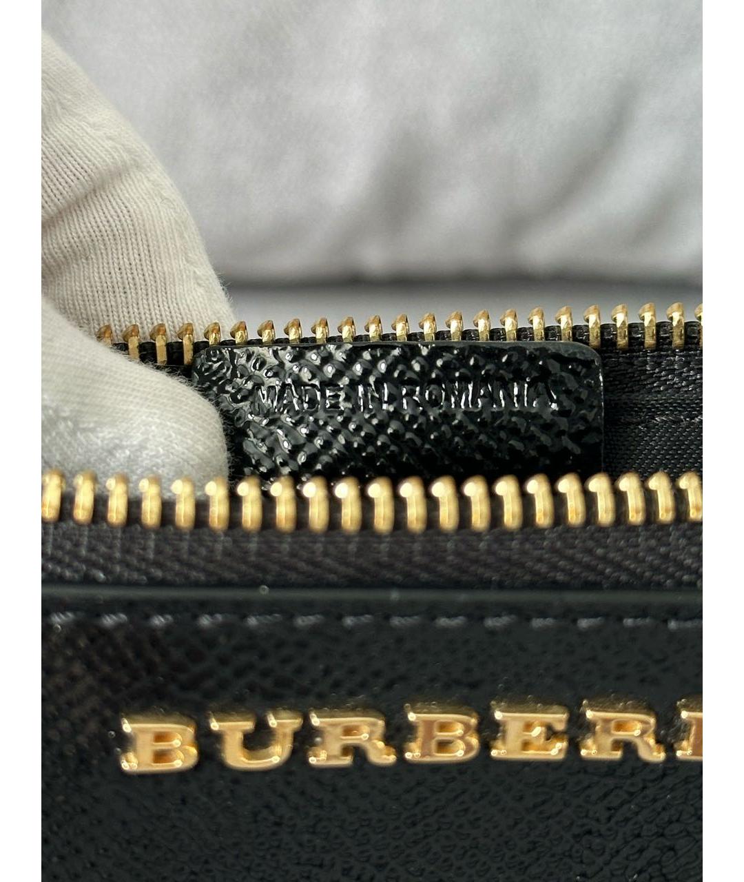 BURBERRY Черная кожаная сумка через плечо, фото 8