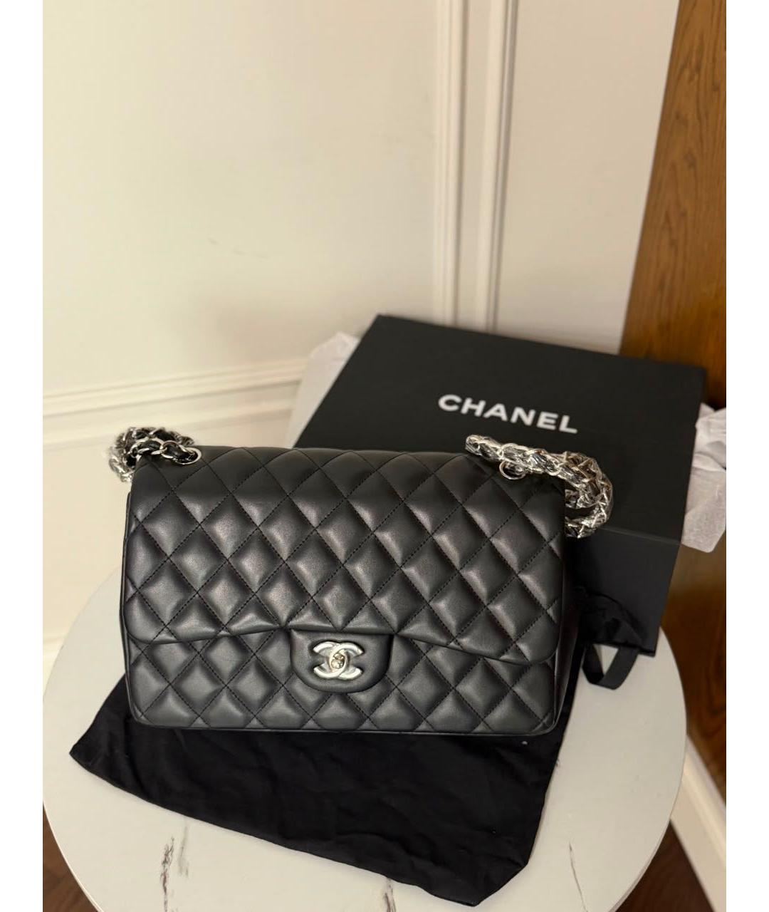 CHANEL Черная кожаная сумка через плечо, фото 2