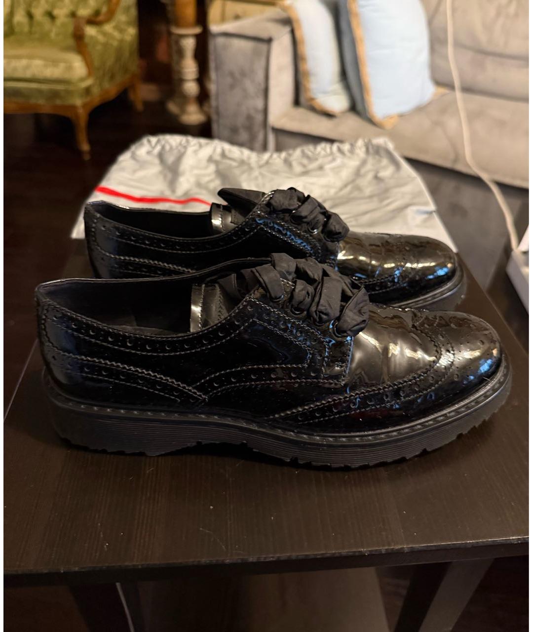 PRADA Черные лоферы из лакированной кожи, фото 6