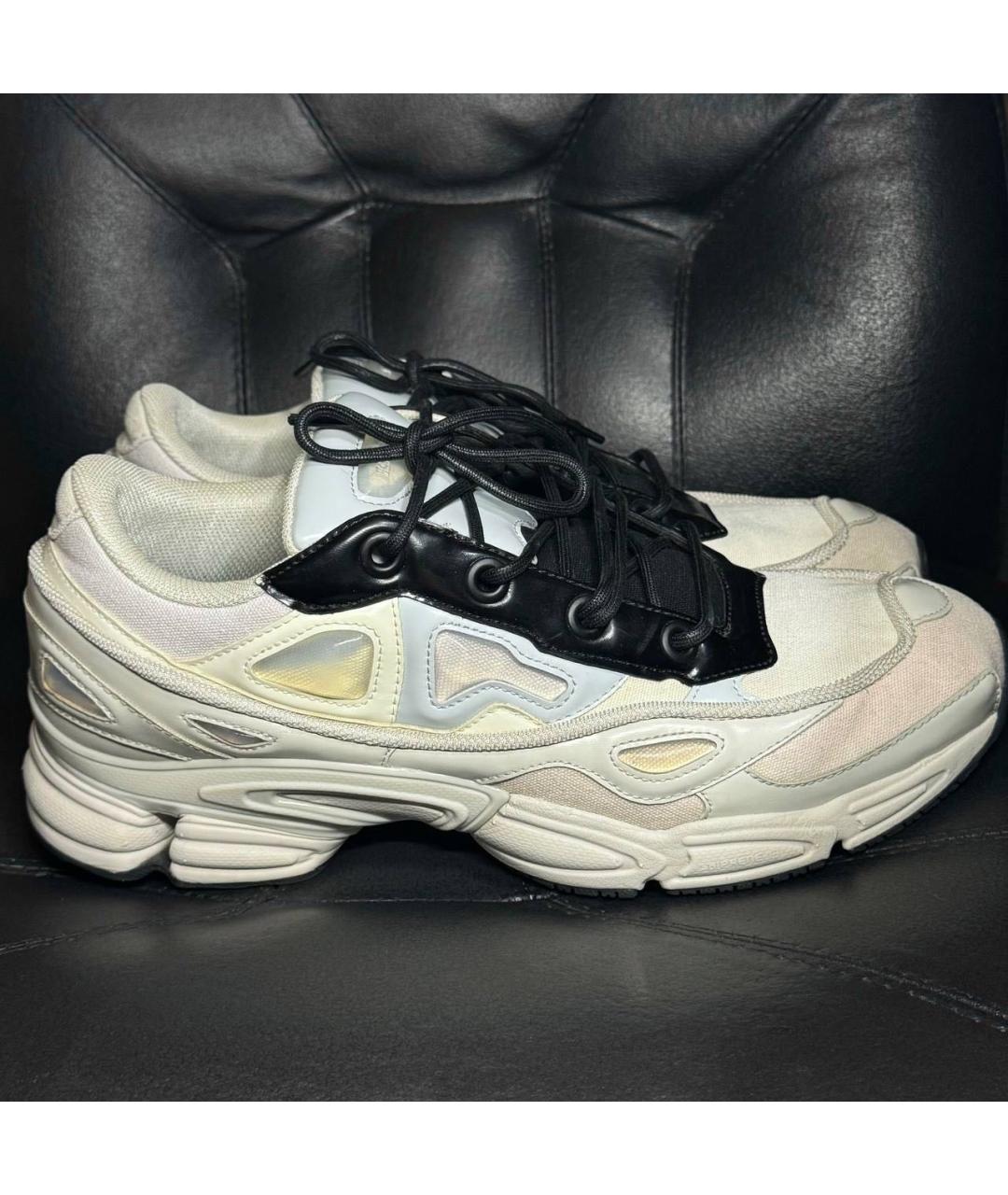 ADIDAS X RAF SIMONS Белые текстильные низкие кроссовки / кеды, фото 9