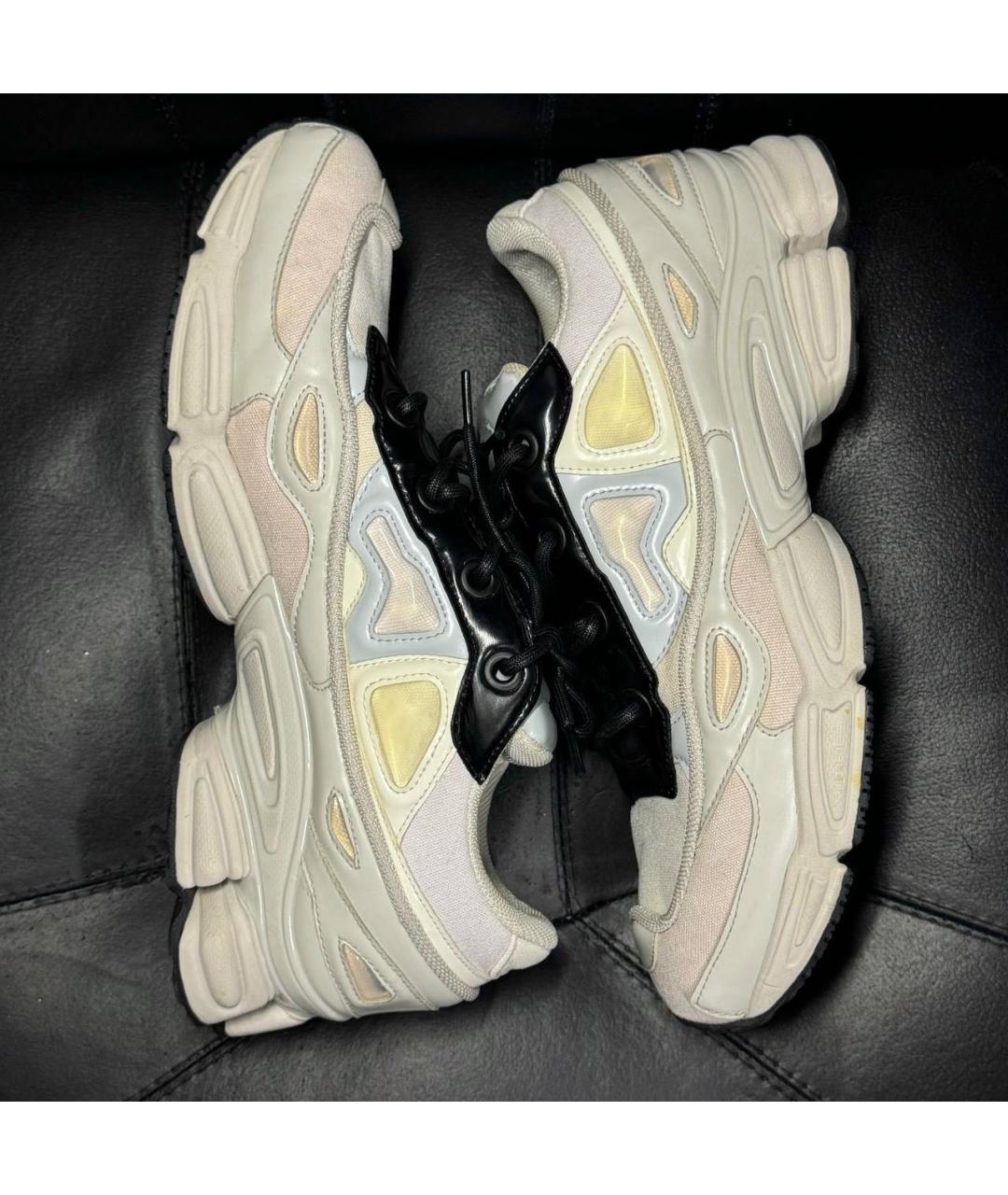 ADIDAS X RAF SIMONS Белые текстильные низкие кроссовки / кеды, фото 5