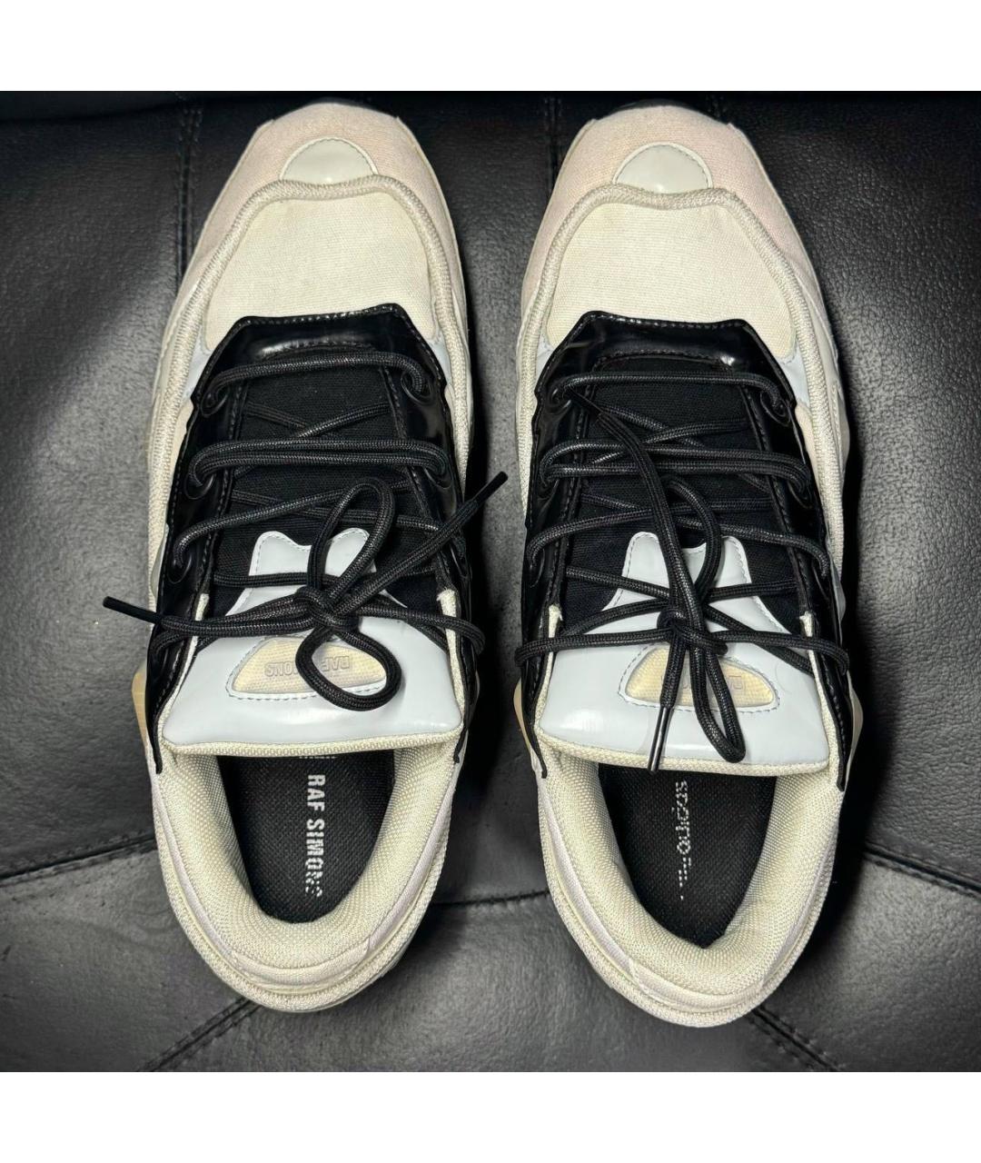 ADIDAS X RAF SIMONS Белые текстильные низкие кроссовки / кеды, фото 4