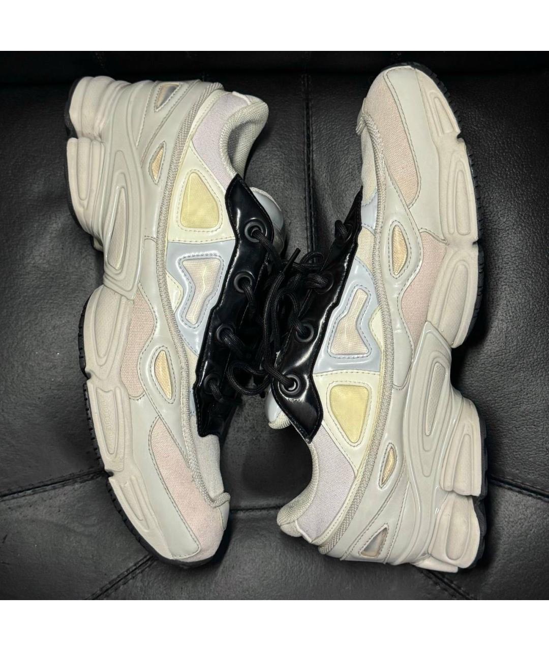 ADIDAS X RAF SIMONS Белые текстильные низкие кроссовки / кеды, фото 3