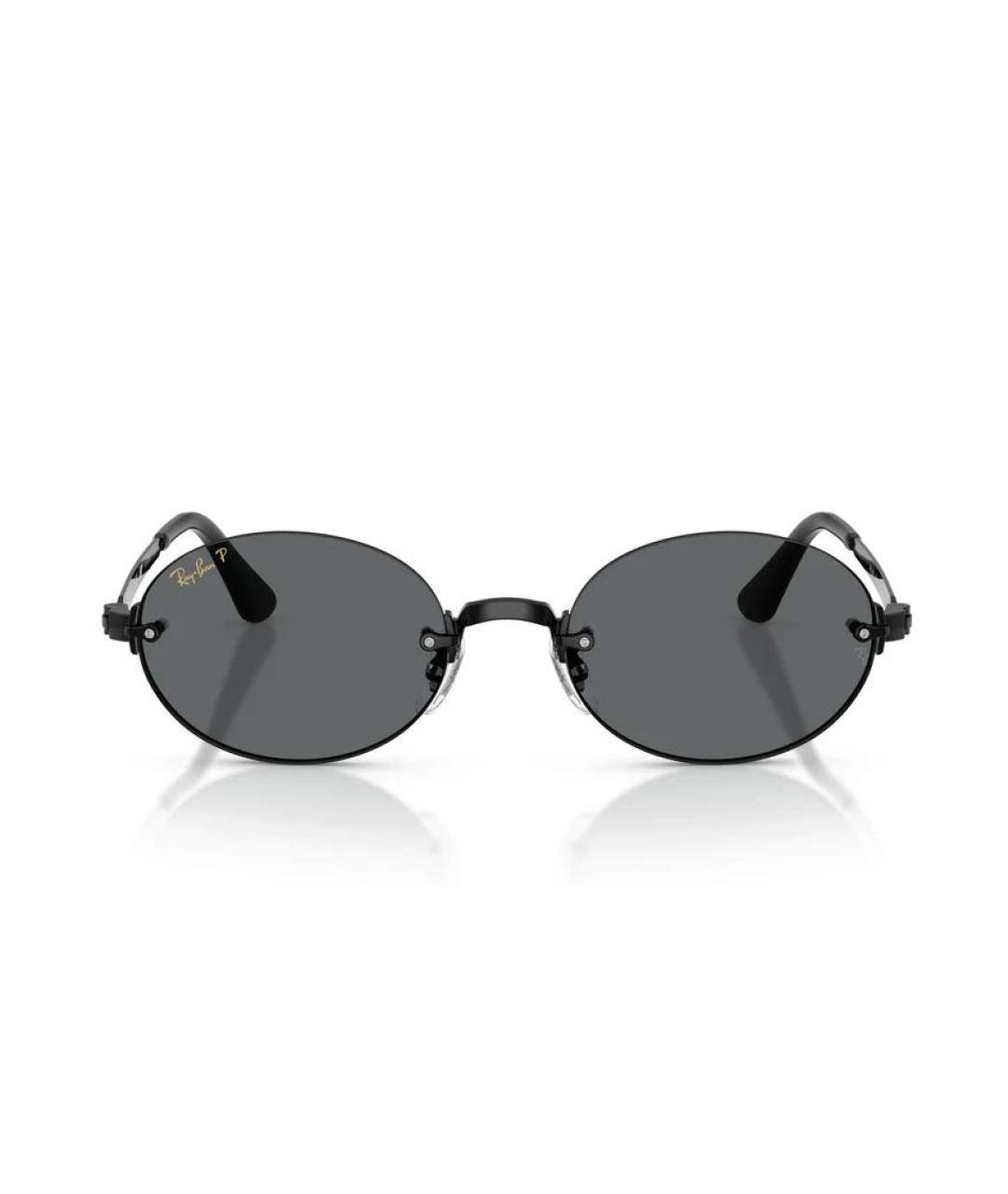 RAY BAN Черные металлические солнцезащитные очки, фото 2
