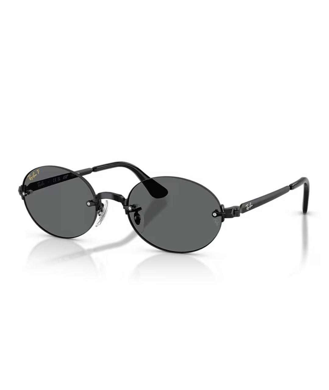 RAY BAN Черные металлические солнцезащитные очки, фото 9