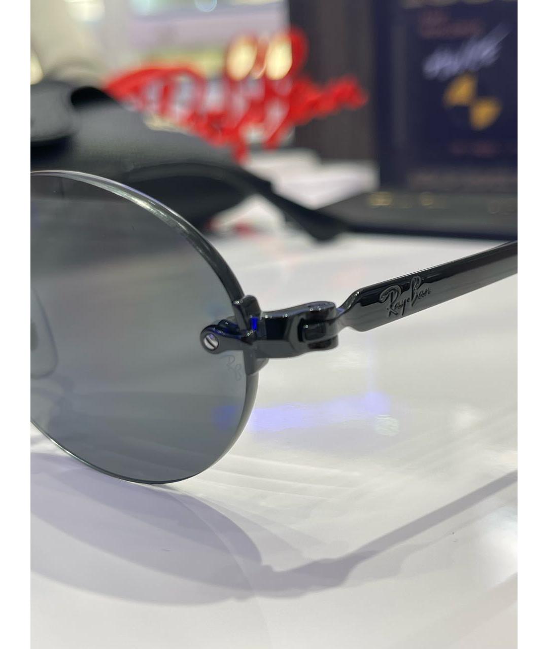 RAY BAN Черные металлические солнцезащитные очки, фото 7